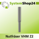 Systemshop24 VHM Nutfräser Z2 S8mm D3,5mm AL12mm GL50mm