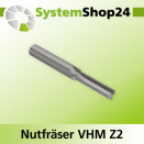 Systemshop24 VHM Nutfräser Z2 S8mm D4mm AL15mm GL60mm