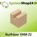 Systemshop24 VHM Nutfräser Z2 S8mm D4mm AL15mm GL60mm