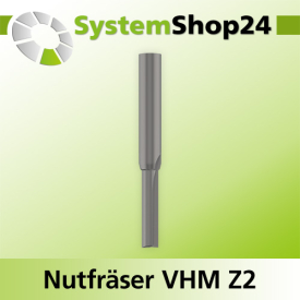 Systemshop24 VHM Nutfräser Z2 S7,95mm / 5/6" D6,35mm / 1/4" AL25,4mm / 1" GL76,2mm / 2 1/2"