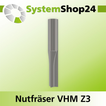 Systemshop24 VHM Nutfräser Z3 S12,7mm / 1/2" D12,7mm / 1/2" AL44,4mm / 1 ¾" GL88,9mm / 3 1/2"