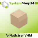 Systemshop24 VHM V-Nutfräser Z1 S4mm D1 0,1mm D2 4mm...