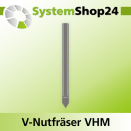 Systemshop24 VHM V-Nutfräser Z1 S6mm D1 0,2mm D2 6mm...