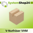 Systemshop24 VHM V-Nutfräser Z1 S8mm D1 0,2mm D2 8mm...