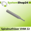 Systemshop24 VHM Spiralnutfräser Z2 S6mm D2,5mm...