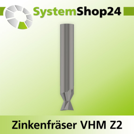 Systemshop24 VHM Zinkenfräser Z2 S8mm D7,8mm AL6,8mm...