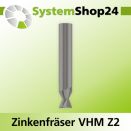 Systemshop24 VHM Zinkenfräser Z2 S10mm D10mm AL10mm...