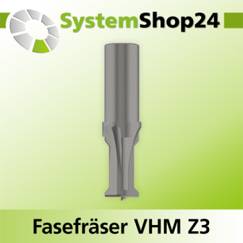 Systemshop24 VHM Fasefräser Z3 S16mm D18mm AL1 3mm AL2 20mm GL70mm 90°