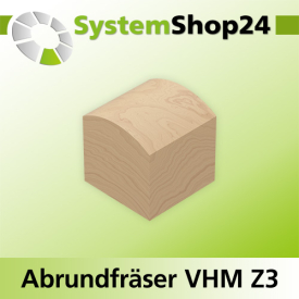 Systemshop24 VHM Abrundfräser Z3 S12mm D16mm AL16mm GL70mm R16mm
