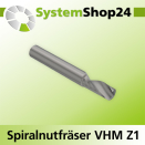 Systemshop24 VHM Spiralnutfräser Z1 S5mm D5mm AL22mm...