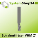 Systemshop24 VHM Spiralnutfräser Z1 S6mm D6mm AL22mm...