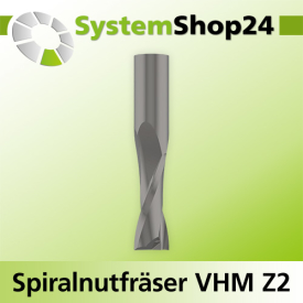Systemshop24 VHM Spiralnutfräser Z2 S4mm D4mm AL12mm...