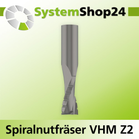 Systemshop24 VHM Spiralnutfräser Z2 S20mm D20mm...