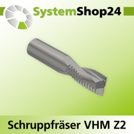 Systemshop24 VHM Schruppfräser Z2 S8mm D8mm AL22mm...