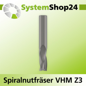 Systemshop24 VHM Spiralnutfräser Z3 S8mm D8mm AL32mm...