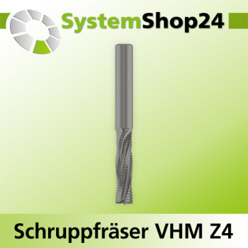 Systemshop24 VHM Schruppfräser Z4 S12mm D12mm AL32mm GL80mm