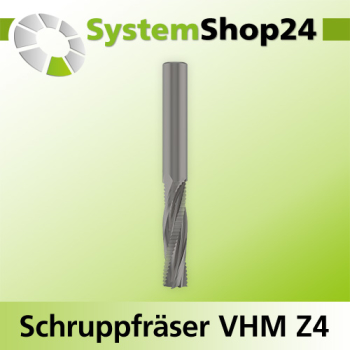 Systemshop24 VHM Schruppfräser Z4 S12mm D12mm AL42mm GL90mm