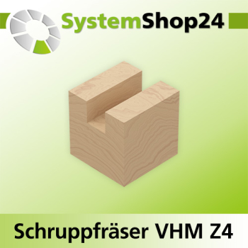 Systemshop24 VHM Schruppfräser Z4 S20mm D20mm AL52mm GL100mm