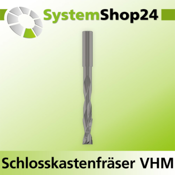 Systemshop24 VHM Schlosskastenfräser Z3 S8mm D8mm AL1 30mm AL2 80mm GL115mm