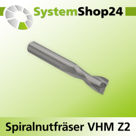 Systemshop24 VHM Spiralnutfräser Z2 S10mm D12mm...