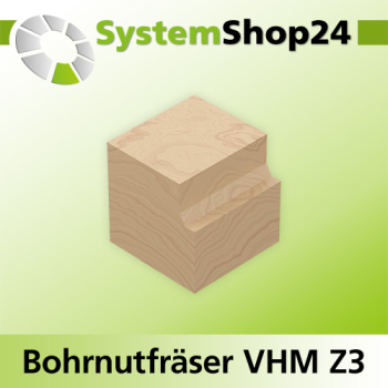 Systemshop24 VHM Bohrnutfräser Z3 S14mm D14mm AL65mm GL120mm