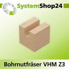 Systemshop24 VHM Bohrnutfräser Z3 S18mm D18mm AL65mm GL120mm