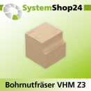 Systemshop24 VHM Bohrnutfräser Z3 S18mm D18mm AL65mm...