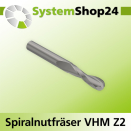 Systemshop24 VHM Spiralnutfräser Z2 S6mm D6mm AL15mm...