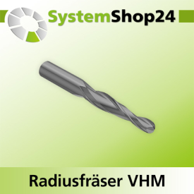 Systemshop24 VHM Konischer Radiusfräser Z2 S6mm D6mm...