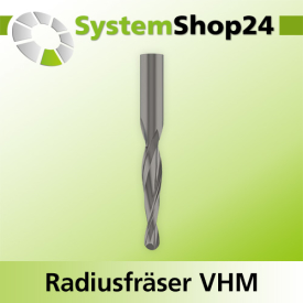 Systemshop24 VHM Konischer Radiusfräser Z2 S8mm D8mm...