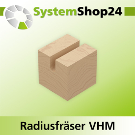 Systemshop24 VHM Konischer Radiusfräser Z2 S8mm D8mm AL32mm GL90mm R3mm