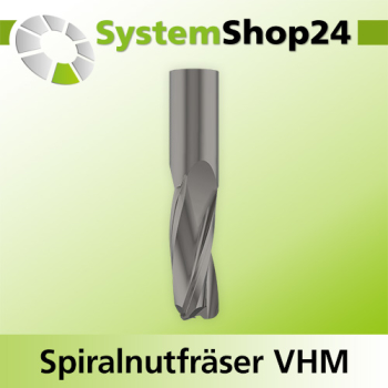 Systemshop24 VHM Spiralnutfräser Z2 S10mm D10mm AL16mm GL80mm R2mm