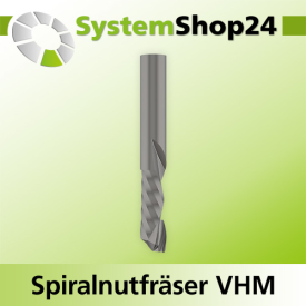 Systemshop24 VHM Spiralnutfräser Z1+1 S4mm D4mm...