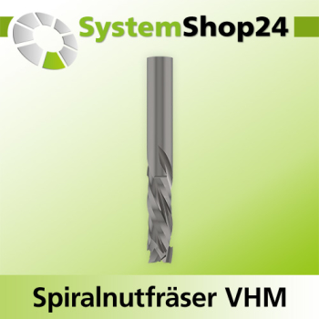 Systemshop24 VHM Nesting Spiralnutfräser Z3+3 S12mm D12mm AL1 25mm AL2 7mm GL80mm RL-RD / LD / positiv / negativ / Up Cut / Down Cut