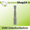 Systemshop24 VHM Dübellochbohrer S8mm D6mm AL40mm...