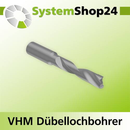 Systemshop24 VHM Dübellochbohrer S10mm D10mm AL40mm GL70mm LL
