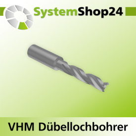 Systemshop24 VHM Dübellochbohrer Z3 S8mm D7mm AL25mm...
