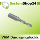 Systemshop24 VHM Durchgangslochbohrer S10mm D7mm AL25mm...