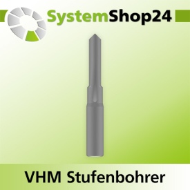 Systemshop24 VHM Stufenbohrer S10mm D1 5mm D2 8mm AL1...