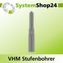 Systemshop24 VHM Stufenbohrer S10mm D1 7mm D2 10mm AL1...