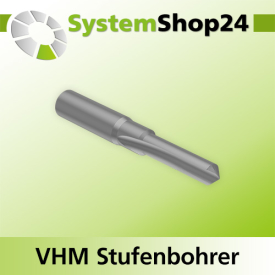 Systemshop24 VHM Stufenbohrer S10mm D1 8mm D2 12mm AL1...
