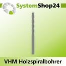 Systemshop24 VHM Holzspiralbohrer S6mm SL40mm D6mm AL80mm...