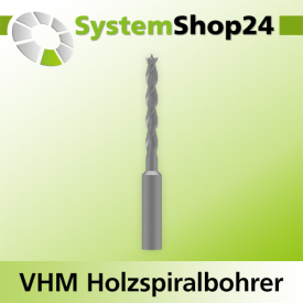Systemshop24 VHM Holzspiralbohrer S10mm SL35mm D8mm...