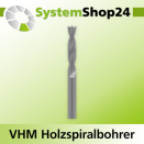 Systemshop24 VHM Holzspiralbohrer S4mm D3,5mm AL13mm GL45mm