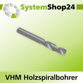 Systemshop24 VHM Holzspiralbohrer Z2 S3mm D2,5mm AL15mm...