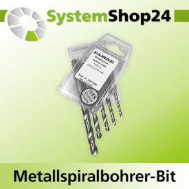 FAMAG Metallspiralbohrer-Bits lang HSS-G 5-teilig in PVC...