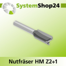 Systemshop24 Nutfräser HM Z2+1 D10mm AL20mm GL54mm...