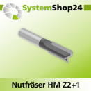 Systemshop24 Nutfräser HM Z2+1 D10mm AL20mm GL54mm...