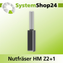 Systemshop24 Nutfräser HM Z2+1 D16mm AL38mm GL73mm...