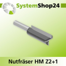 Systemshop24 Nutfräser HM Z2+1 D16mm AL38mm GL73mm...